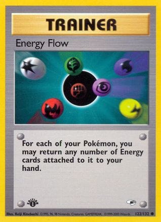 'Pokemon - 'Energy Flow 122/132  - 1st Edition Gym Heroes - Common