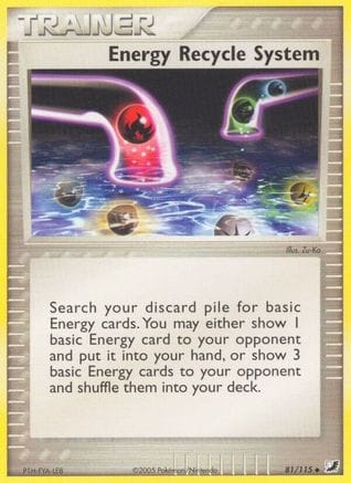 'Pokemon - 'Energy Recycle System 081  - Reverse Holofoil Unseen Forces - Uncommon