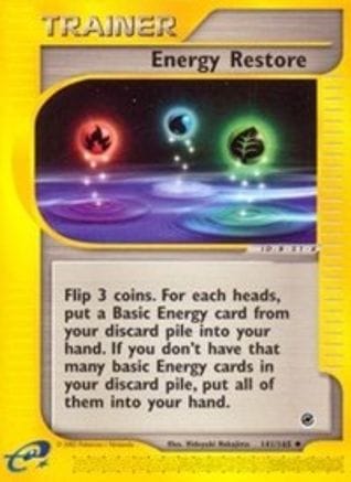 'Pokemon - 'Energy Restore 141  - Reverse Holofoil Expedition - Uncommon