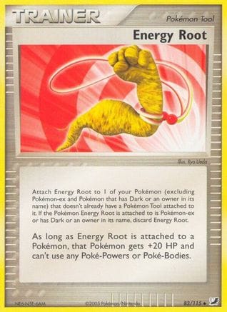 'Pokemon - 'Energy Root 083  - Reverse Holofoil Unseen Forces - Uncommon