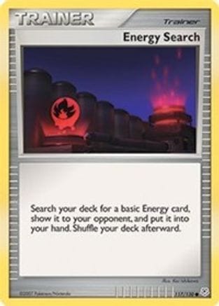 'Pokemon - 'Energy Search 117/130  - Reverse Holofoil Diamond and Pearl - Common