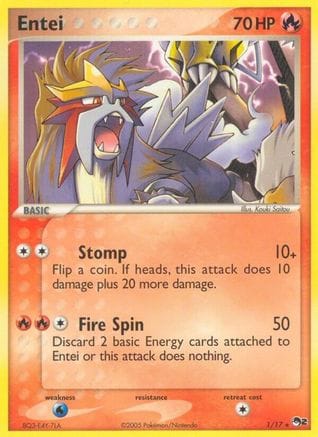 'Pokemon - 'Entei 001  - Holofoil POP Series 2 - Rare