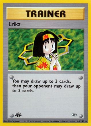 'Pokemon - 'Erika (100) 100/132  - 1st Edition Gym Heroes - Rare