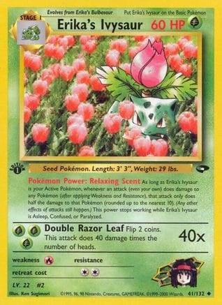'Pokemon - 'Erika's Ivysaur 041/132  - Unlimited Gym Challenge - Uncommon