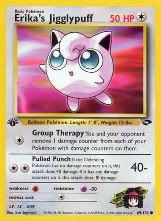 'Pokemon - 'Erika's Jigglypuff 069/132  - Unlimited Gym Challenge - Common