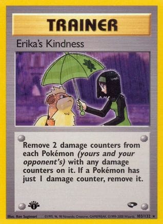 'Pokemon - 'Erika's Kindness 103/132  - Unlimited Gym Challenge - Rare