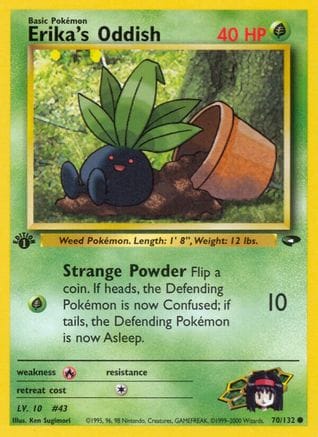 'Pokemon - 'Erika's Oddish 070/132  - Unlimited Gym Challenge - Common