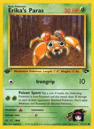 'Pokemon - 'Erika's Paras 071/132  - Unlimited Gym Challenge - Common