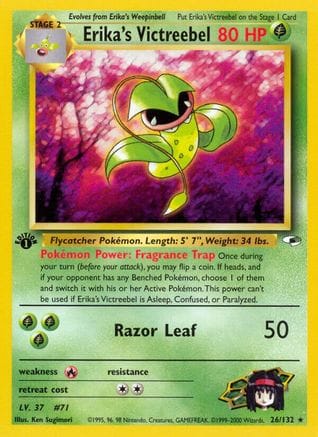 'Pokemon - 'Erika's Victreebel 026/132  - Unlimited Gym Heroes - Rare