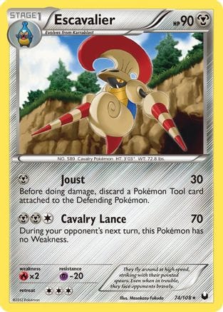 'Pokemon - 'Escavalier 074  - Reverse Holofoil Dark Explorers - Rare