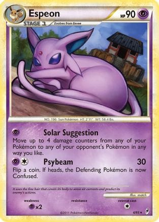 'Pokemon - 'Espeon 004  - Reverse Holofoil Call of Legends - Holo Rare