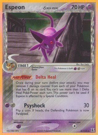 'Pokemon - 'Espeon (Delta Species) 004  - Holofoil Delta Species - Holo Rare