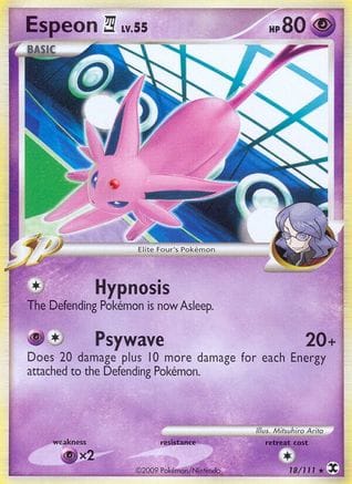 'Pokemon - 'Espeon E4 018  - Reverse Holofoil Rising Rivals - Rare