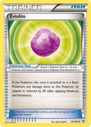 'Pokemon - 'Eviolite 091  - Reverse Holofoil Noble Victories - Uncommon