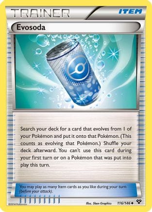'Pokemon - 'Evosoda 116/146  - Reverse Holofoil XY Base Set - Uncommon