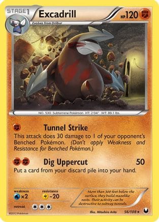 'Pokemon - 'Excadrill (56) 056  Dark Explorers - Rare