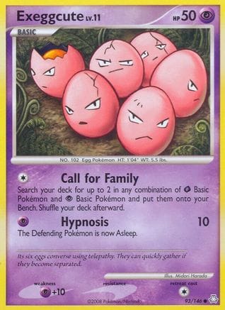 'Pokemon - 'Exeggcute 093  - Reverse Holofoil Legends Awakened - Common