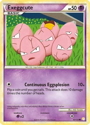 'Pokemon - 'Exeggcute 063  - Reverse Holofoil HeartGold SoulSilver - Common