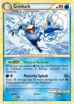 'Pokemon - 'Golduck 022  - Reverse Holofoil Triumphant - Rare