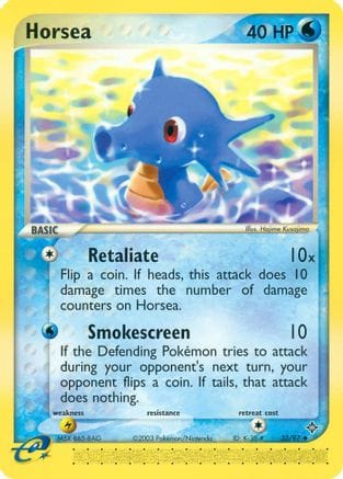 'Pokemon - 'Horsea 033/097  Dragon - Uncommon