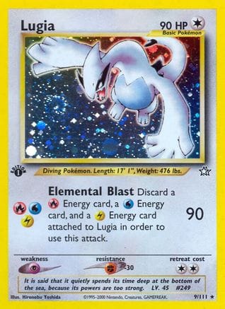 'Pokemon - 'Lugia 009/111  - 1st Edition Holofoil Neo Genesis - Holo Rare