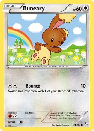'Pokemon - 'Buneary 084/106  - Reverse Holofoil XY  Flashfire - Common