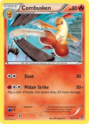 'Pokemon - 'Combusken 013  - Reverse Holofoil XY  Furious Fists - Uncommon