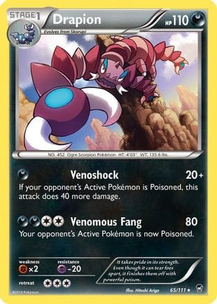 'Pokemon - 'Drapion 065  XY  Furious Fists - Rare