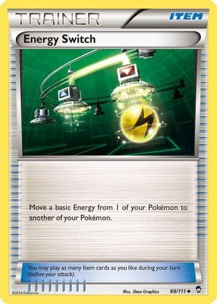 'Pokemon - 'Energy Switch 089/111  - Reverse Holofoil XY  Furious Fists - Uncommon