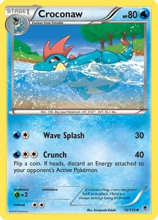 'Pokemon - 'Croconaw 016/119  - Reverse Holofoil XY  Phantom Forces - Uncommon