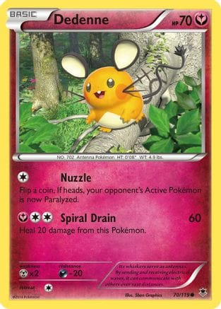 'Pokemon - 'Dedenne 070/119  XY  Phantom Forces - Common