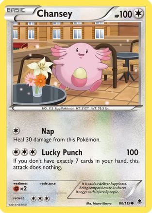 'Pokemon - 'Chansey 080/119  - Reverse Holofoil XY  Phantom Forces - Common