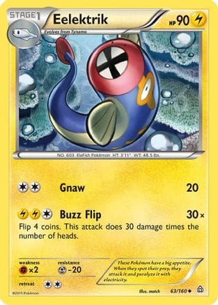 'Pokemon - 'Eelektrik 063  XY  Primal Clash - Uncommon