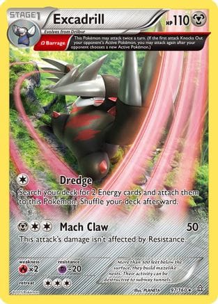 'Pokemon - 'Excadrill (Omega) 097/160  - Holofoil XY  Primal Clash - Holo Rare