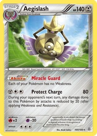 'Pokemon - 'Aegislash 100  - Reverse Holofoil XY  Primal Clash - Holo Rare
