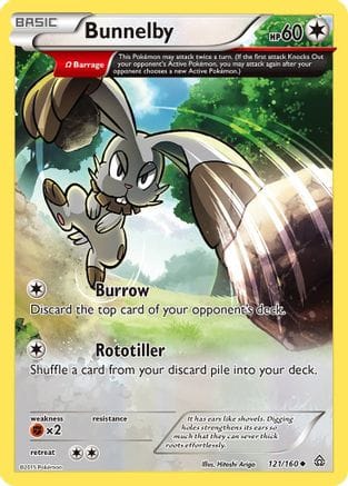 'Pokemon - 'Bunnelby (Omega) 121/160  XY  Primal Clash - Uncommon