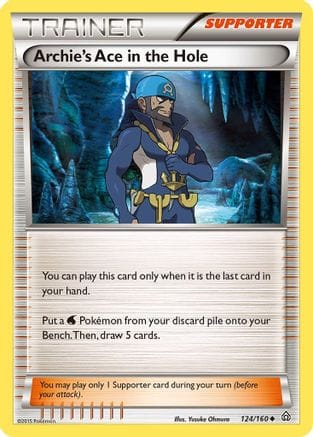 'Pokemon - 'Archie's Ace in the Hole 124/160  XY  Primal Clash - Uncommon
