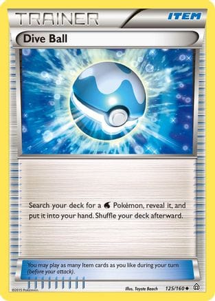 'Pokemon - 'Dive Ball 125/160  - Reverse Holofoil XY  Primal Clash - Uncommon