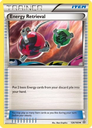 'Pokemon - 'Energy Retrieval 126/160  - Reverse Holofoil XY  Primal Clash - Uncommon