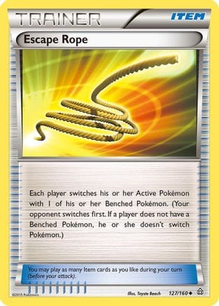 'Pokemon - 'Escape Rope 127/160  - Reverse Holofoil XY  Primal Clash - Uncommon