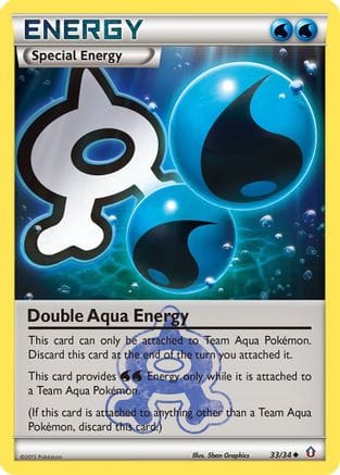 'Pokemon - 'Double Aqua Energy 033/34  Double Crisis - Uncommon