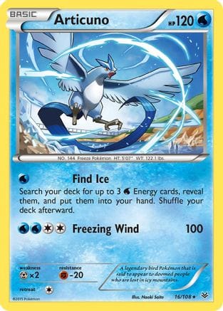 'Pokemon - 'Articuno (16) 016/108  XY  Roaring Skies - Rare