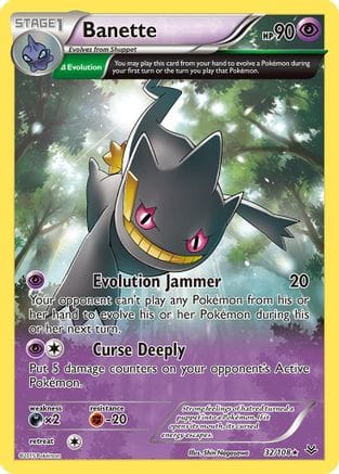 'Pokemon - 'Banette (32 Delta) 032/108  - Reverse Holofoil XY  Roaring Skies - Rare