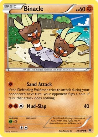 'Pokemon - 'Binacle 038/108  XY  Roaring Skies - Common