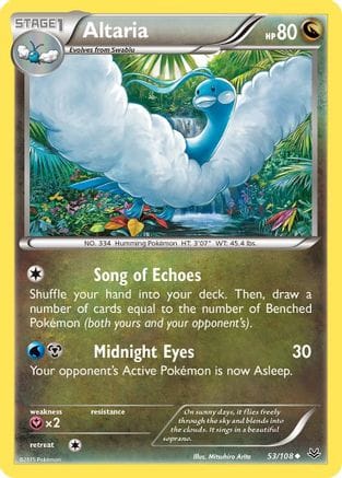 'Pokemon - 'Altaria (53) 053/108  - Reverse Holofoil XY  Roaring Skies - Uncommon
