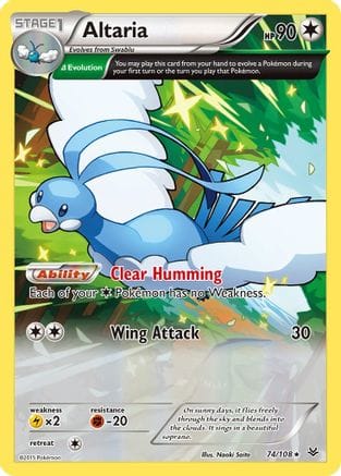 'Pokemon - 'Altaria (74 Delta) 074/108  XY  Roaring Skies - Rare