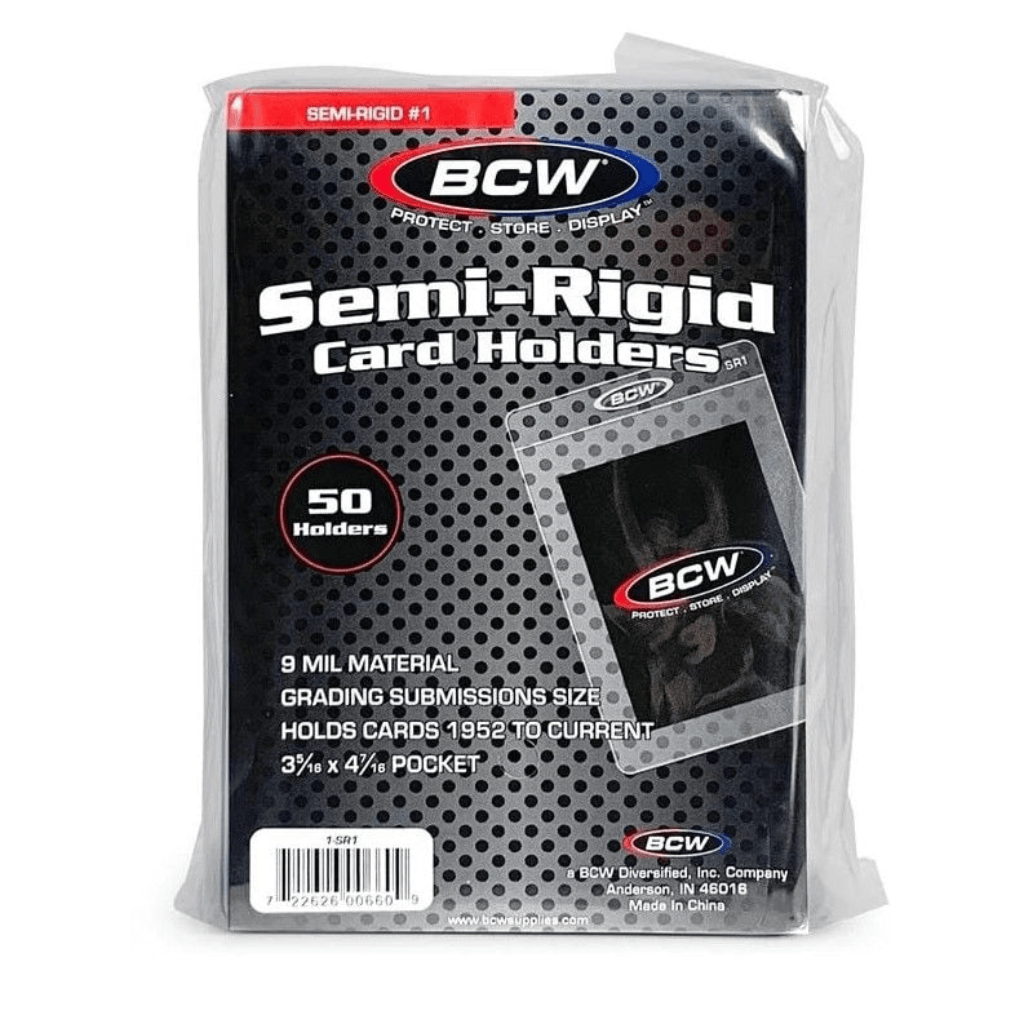 BCW #1 Semi-Rigid card holder 50  count pack