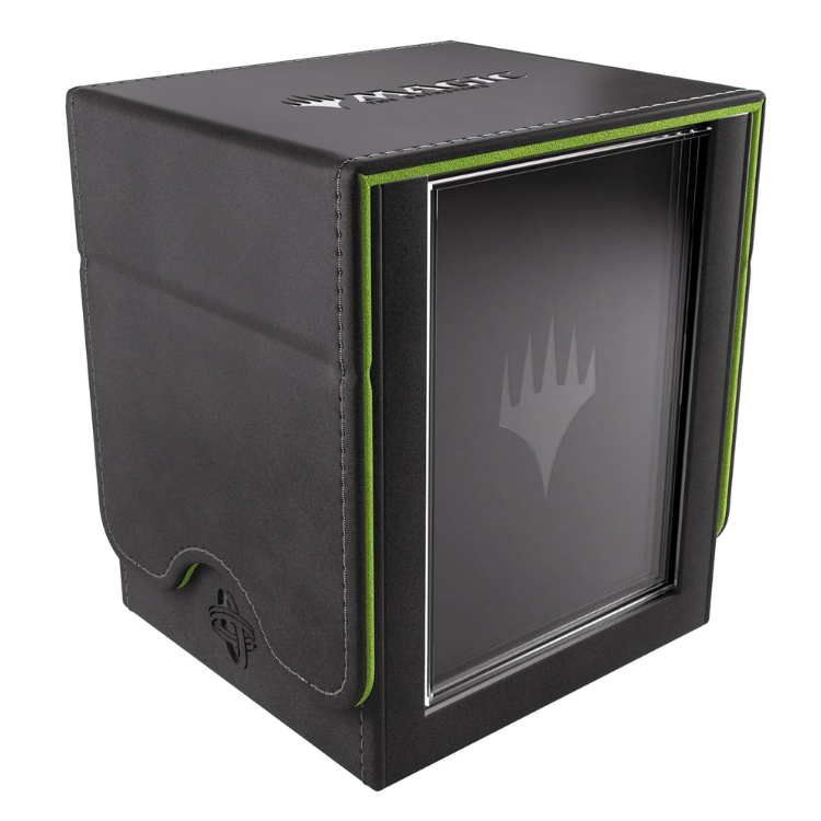 Magic: The Gathering Secrets of Strixhaven Squire Plus 100+ XL Black/Green - Premium Convertible Deck Box - Gamegenic