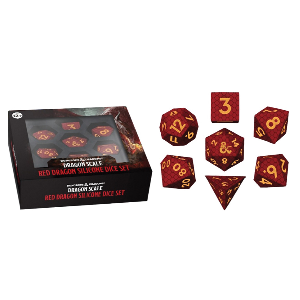 Dungeons & Dragons: Dragon Scale Silicone Dice Set - Red