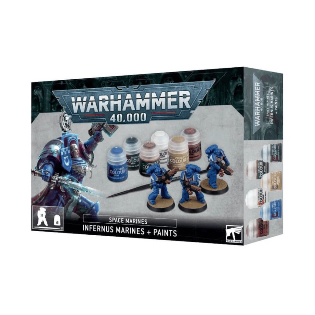 Warhammer 40,000 Space Marines "Infernus Marines + Paints" Miniatures Set
